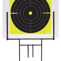 EZ-Aim 15309 Portable Range Target Stand  Black Steel 18" W x 19" H Includes 2 Adhesive Targets