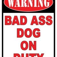 RIVERS EDGE SIGN 12"x17" - "WARNING BAD A** DOG"