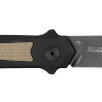 Kershaw  Launch 15 Full Size 3.50" Folding Spear Point Plain Black Oxide Blackwash CPM MagnaCut Steel Blade/Black Anodized w/Tan Canvas Aluminum w/Micarta Inserts Handle Includes Pocket Clip