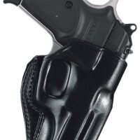 Galco SG858B Stinger  OWB Black Leather Belt Slide Fits S&W M&P .380 Shield EZ Fits 3-3.30" Barrel Right Hand