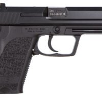 HK 81000307 USP V1 SA/DA 9mm Luger Caliber with 4.25" Barrel, 15+1 Capacity, Overall Black Finish, Serrated Trigger Guard Frame, Serrated Steel Slide & Polymer Grip Includes 2 Mags