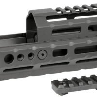 Midwest Industries MIAKALPHA6 Alpha  Drop-in Aluminum Black Hardcoat Anodized 5 Slot Picatinny Rail AK-Platform 6" Long Compatible w/M-LOK