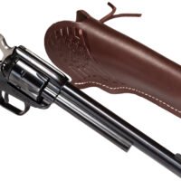 Heritage Mfg RR22B6LHOL Rough Rider 22 LR 6 Shot 6.50" Black Oxide Barrel, Frame & Cylinder, Cocobolo Grips Features Hunter Debossed Leather Holster