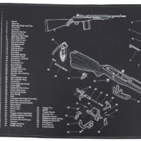 TekMat TEKR44M14 M14 (M1A) Cleaning Mat Black/White Rubber 15"x44" M14 (M1A) Parts Diagram
