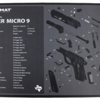 TekMat TEKR17KIMBERMCR9 Kimber Micro 9 Cleaning Mat Black/Gray Rubber 11"x17" Kimber Micro 9 Diagram