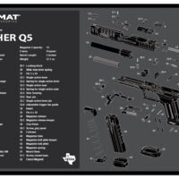 TekMat TEKR17WALQ5SF Walther Q5 SF Cleaning Mat Black/Gray Rubber 11"x17" Walther Q5 Parts Diagram