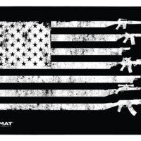 TekMat TEK42GFUSA USA Gun Flag Door Mat Black/White Rubber 25"x42"