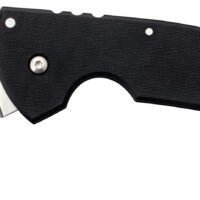 Cold Steel CS22C Tiger Claw 3.50" Folding Hawkbill Plain Stonewashed American S35VN Blade/6" Matte Black w/Ring G10 Handle Includes Belt Clip
