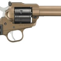 Ruger 2034 Super Wrangler  22  LR/22 WMR 6 Shot 5.50" Bronze Cerakote Steel Barrel & Frame, Black Cylinder, Black Checkered Polymer Grip, Transfer Bar Safety, Exposed Hammer