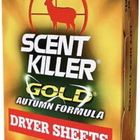 Wildlife Research 1283 Scent Killer Gold Autumn Dryer Sheets Odor Eliminator 40 Pack
