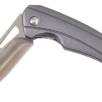 Smiths Products 51246 Istana 2.75" Folding Drop Point Plain Satin 400 SS Blade/Gray Anodized Aluminum Handle Includes Pocket Clip
