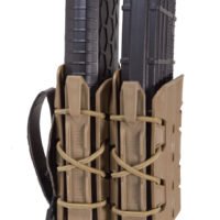 High Speed Gear 162R01CB X2R Taco V2 Mag Pouch Double, Coyote Brown Polymer, Belt Clip/MOLLE U-Mount, Compatible w/ AR/AK Rifle Mags