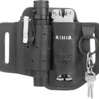 1791 Gunleather STESLFBLKA EDC Standard Easy Slide OWB Black Leather Belt Slide Ambidextrous