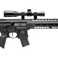 Sig Sauer Airguns AIRMCX177G2BLKSCOPE MCX Air Gen 2 CO2 177 Pellet 18" 30rd, Black, M-LOK Handgaurd, Flat Trigger, C02 Storage QD Stock, Reduced Angle Grip, 1-4x24mm Scope