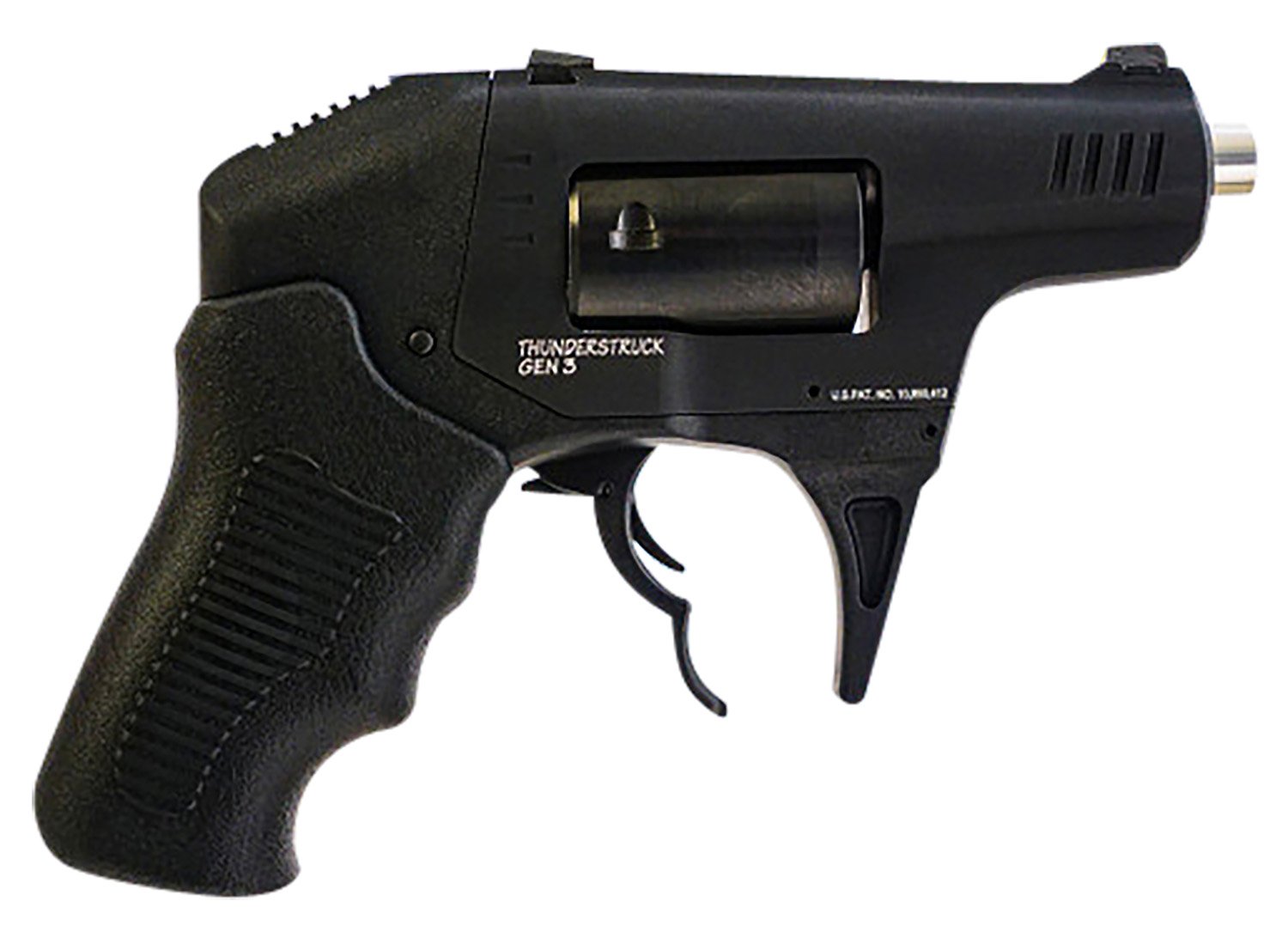 Standard Mfg S333GENIII Thunderstruck Gen III 22 WMR 8rd Shot 2.25" Black Double Barrel Black Hardcoat Anodized Aluminum Frame Black Cylinder Black Finger Grooved Polymer Grips