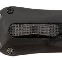 Steel River Knives A163BDD Spartan 3.50" OTF Dagger Plain Damascus 440C SS Blade/Black w/Carbon Fiber Inlay Aluminum Zinc Alloy Handle