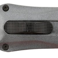 Steel River Knives A163BDD Spartan 3.50" OTF Dagger Plain Damascus 440C SS Blade/Gray w/Carbon Fiber Inlay Aluminum Zinc Alloy Handle