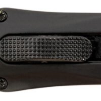 Steel River Knives MA163BD Spartan Mini 2.70" OTF Dagger Plain Black/Silver 440C SS Blade/ Black w/Carbon Fiber Inlay Aluminum Zinc Alloy Handle