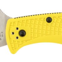Spyderco C91SYL2 Pacific Salt 2 3.78" Folding Serrated Stonewashed H2 Steel/Blade Yellow FRN Handle