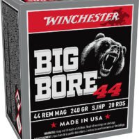 Winchester Ammo X44MBB Big Bore  44RemMag 240gr Semi Jacketed Hollow Point 20 Per Box/10 Case