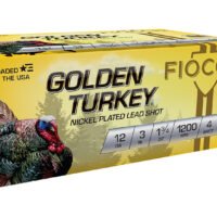 Fiocchi 123TRKC4 Golden Turkey 12Gauge 3" 1 3/4oz 4Shot 10 Per Box/10 Case