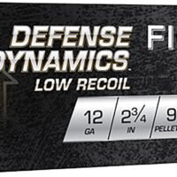 Fiocchi 12LE9P Defense Dynamics Low Recoil 12Gauge 2.75" 1Buck Shot 10 Per Box/25 Case