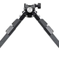 Mdt Sporting Goods Inc 106293BLK CKYE-POD Gen 2 Double Pull, Black Aluminum, 9"-18.50", 360 Degrees Pan, Spiked Feet, Integrated Barricade Stop, Fits ARCA/Picatinny/RRS Dovetail Rails