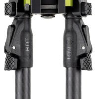Mdt Sporting Goods Inc 105561GRN GRND-POD  Green/Black 4.50"-9" Carbon Fiber/Aluminum, Adj. Throw Lever, 4 Leg Postitions, Fits ARCA Rail & RRS Dovetail