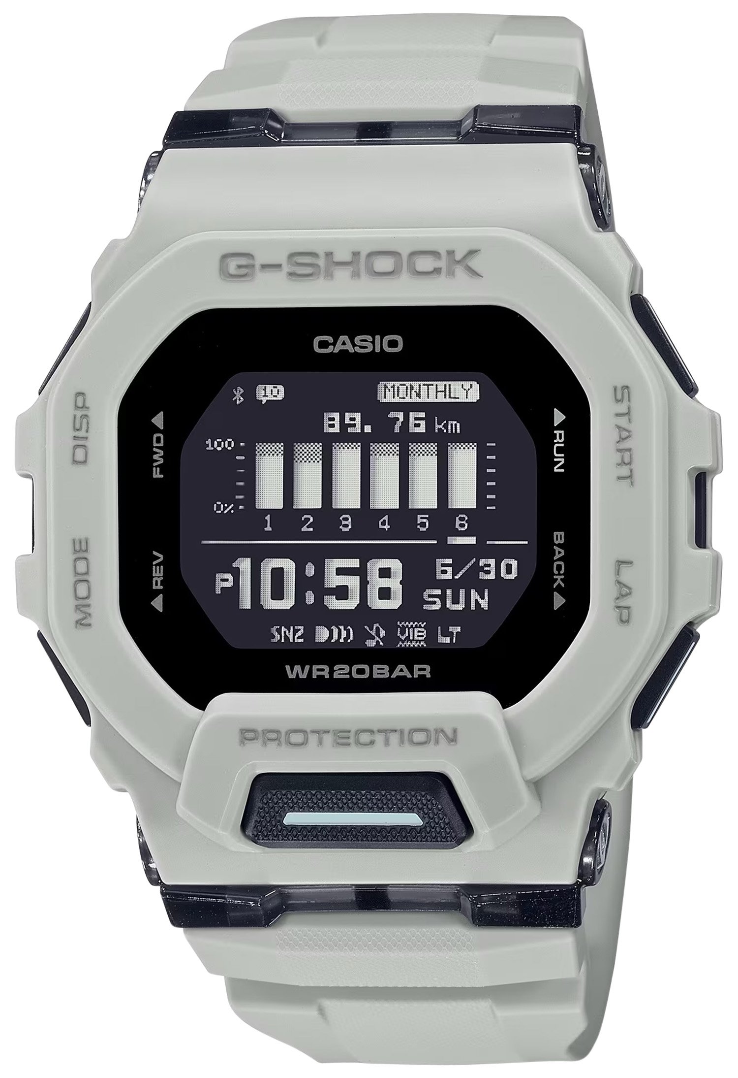 G-shock/vlc Distribution GBD200UU9 G-Shock Tactical White Stainless Steel Bezel 145-215mm