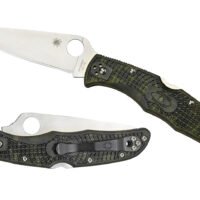 Spyderco C10ZFPGR Endura 4 Lightweight 3.80" Folding Plain Satin VG-10 SS Blade/Zome Green Bi-Directional Texturing FRN Handle Includes Pocket Clip