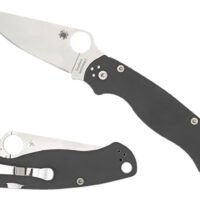 Spyderco C81GPDGY2 Para Military 2  3.47" Folding Plain Satin Maxamet Steel Blade/Dark Gray Textured G10 Handle Includes Pocket Clip