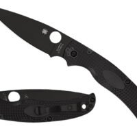 Spyderco C244PBBK Native Chief Lightweight 4.02" Folding Plain Black DLC CTS BD1N SS Blade/Black Textured FRN Handle Includes Pocket Clip