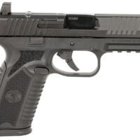 FN 66101381 510 MRD Full Size 10mm Auto 10+1, 4.10" Black Target Crown Steel Barrel, Black PVD Optic Cut/Serrated Steel Slide & Polymer Frame w/Picatinny Rail, Ambidextrous