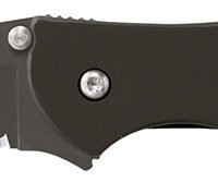 Kershaw 1660CKTST Leek  3" Folding Modified Drop Point Part Serrated Black DLC 14C28N Steel Blade Black DLC 410 Stainless Steel Handle Includes Pocket Clip