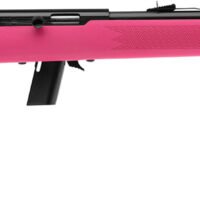 Savage Arms 40218 64 F Full Size 22 LR 10+1 21" Matte Black Carbon Steel Barrel, Matte Black Grooved Carbon Steel Receiver, Pink Fixed Synthetic Stock, Right Hand