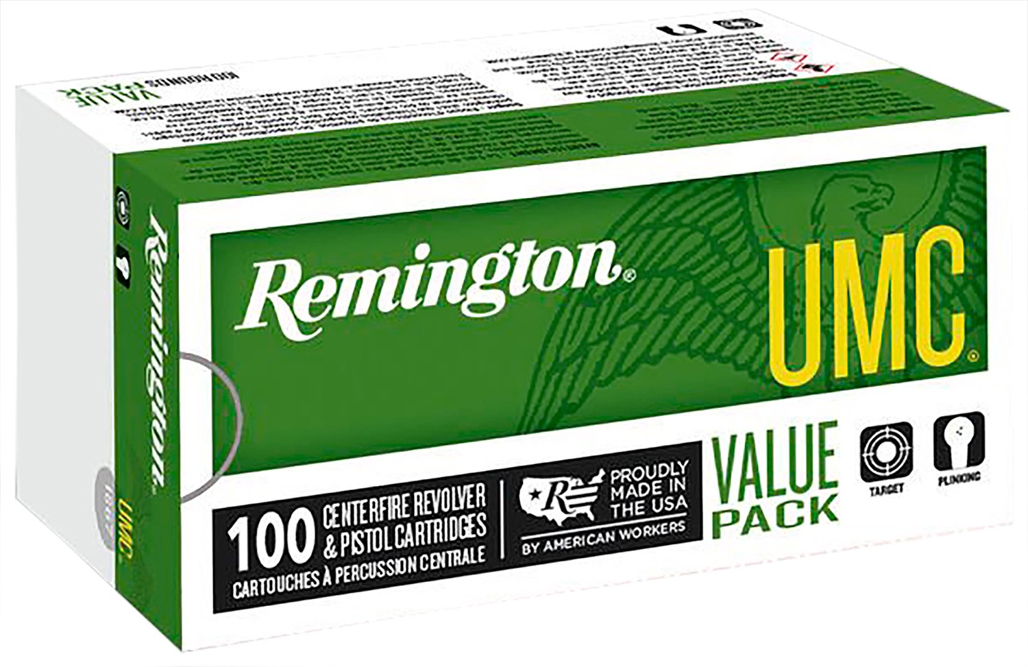 Remington Ammunition 23795 UMC Value Pack 40S&W 180gr Full Metal Jacket 100 Per Box/6 Case