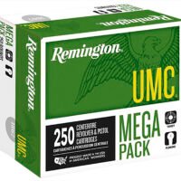 Remington Ammunition 23779 UMC Mega Pack 40S&W 180gr Full Metal Jacket 250 Per Box/4 Case