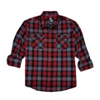 Hornady Gear 32194 Flannel Shirt XL Red/Black/Gray, Cotton/Polyester, Relaxed Fit Button Up