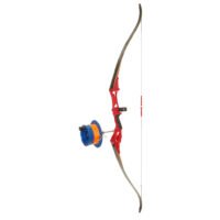 Fin Finder Bank Runner Recurve Package Red with Sidewinder Reel RH
