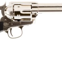 Umarex 2254051 Colt Peacemaker CO2 Pistol 177 Pellet 6rd Single Action, Nickel Frame, CO2 Housed In Black Polymer Grip