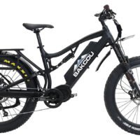 Bakcou E-bikes BS19BB25 Storm 25 Large Matte Black 19" w/Stand Over Height of 30.50" Frame, Sram 9sp, 40t Front & Sram 11-34t Rear Cassette Bafang M620 Ultra Motor