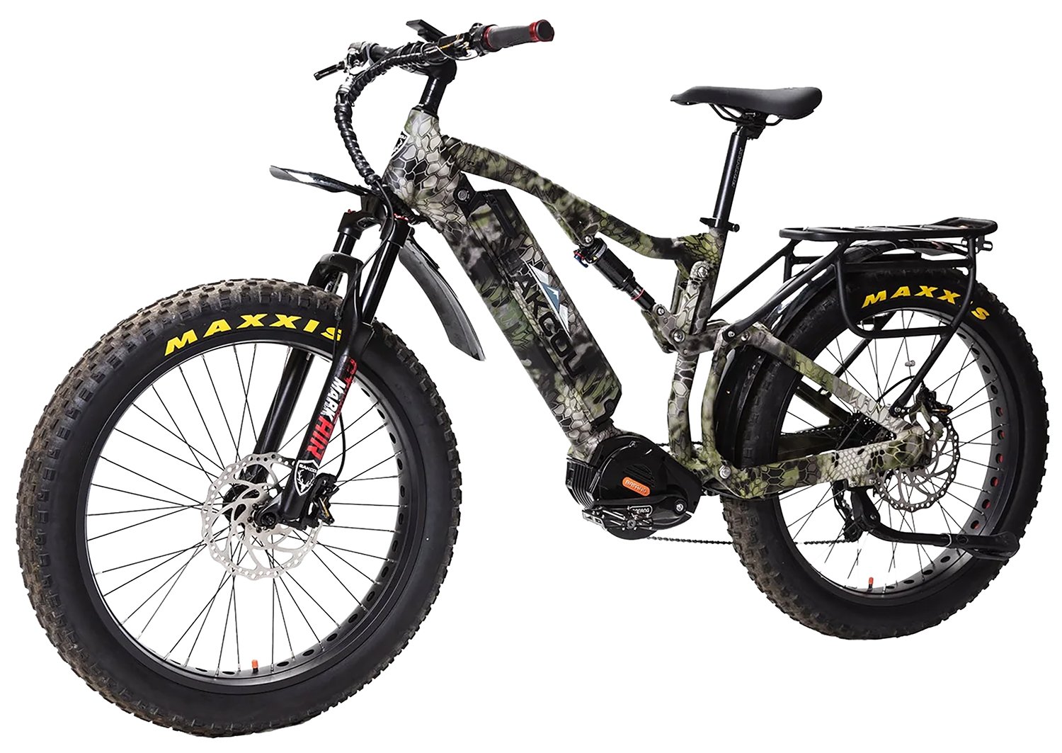 Bakcou E-bikes BS19KRYB25 Storm 25 Large Kryptek Altitude 19" w/Stand Over Height of 30.50" Frame, Sram 9sp, 40t Front & Sram 11-34t Rear Cassette Bafang M620 Ultra Motor