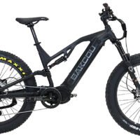 Bakcou E-bikes BSC19BB21 Scout Large Matte Black 19" Frame, 11 Speed Sram NX, 11-42t Rear Cassette BafangUltra Mid-Drive Motor