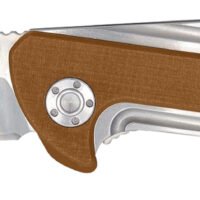 Camillus 19196 Sevens  2.75" Folding Plain Silver AUS-8 Carbonitride Titanium Blade, Desert Tan/SS G10/SS Handle