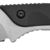 Camillus 19123 Western Coil 3.25" Fixed Plain Silver 420 Steel Titanium Bonded Blade, Black/SS Rubber/Stainless Steel Handle, Includes Sheath