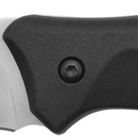 Camillus 19232 Western Black River 3.75" Fixed Drop Point Plain Satin 420 Steel Titanium Bonded Blade, Black Rubber Handle, Includes Sheath