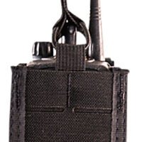 High Speed Gear 41RD00BK TACO Duty Radio Holder, Black Nylon with MOLLE Exterior & Bungee Pull Tongue, Fits MOLLE & 2" Belt