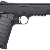 EAA GIRSAN 391047 MC1911 S Influencer Full Size 45 ACP 8+1 5" Blued Steel Barrel, Black Optic Ready/Serrated Steel Slide & Frame w/Picatinny Rail & Beavertail, Black Polymer Grip