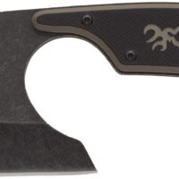 Browning 3220322 Cutoff Camp 2.50" Fixed Cleaver Plain Black Black Oxide Stonewashed 9Cr14MoV SS Blade, Black/Tan G10 Handle