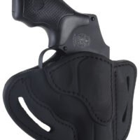 1791 Gunleather RVHX1SBLR RVHX-1  OWB Size 01 Stealth Black Leather Belt Slide, J-Frame, Right Hand